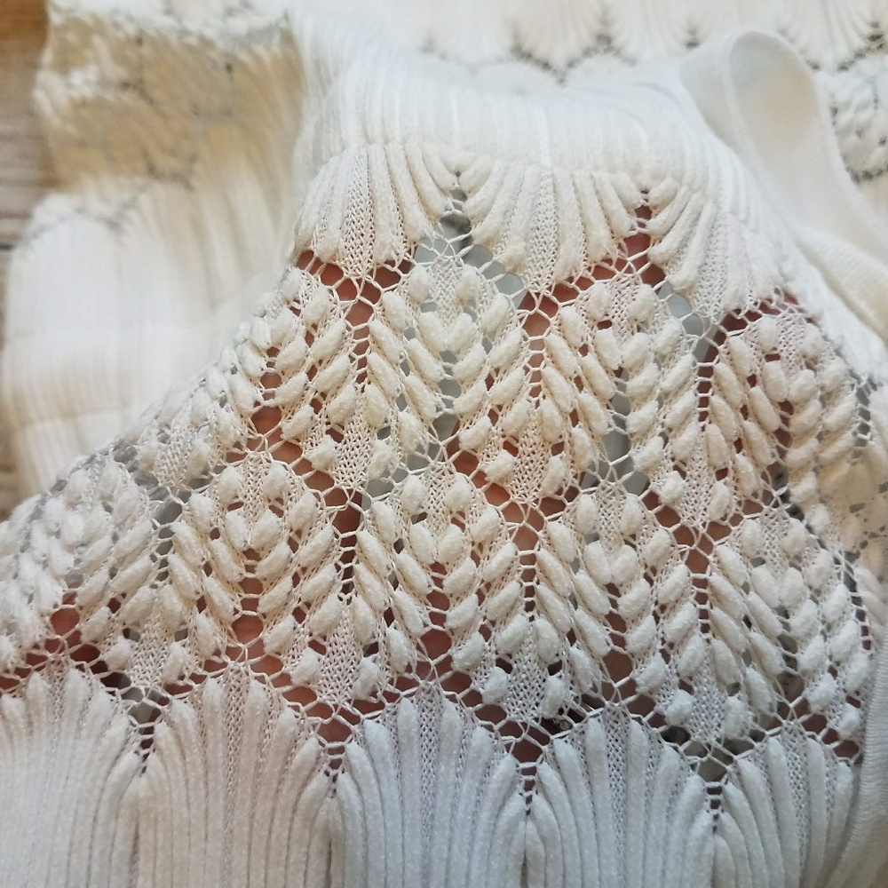 Free People Fire Island Crochet Cinch Waist Top D - Picture 6 of 8